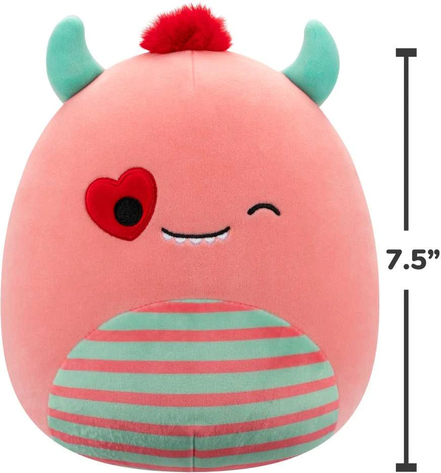 SQUISHMALLOWS Valentino dienos pliušinis žaislas, 19 cm