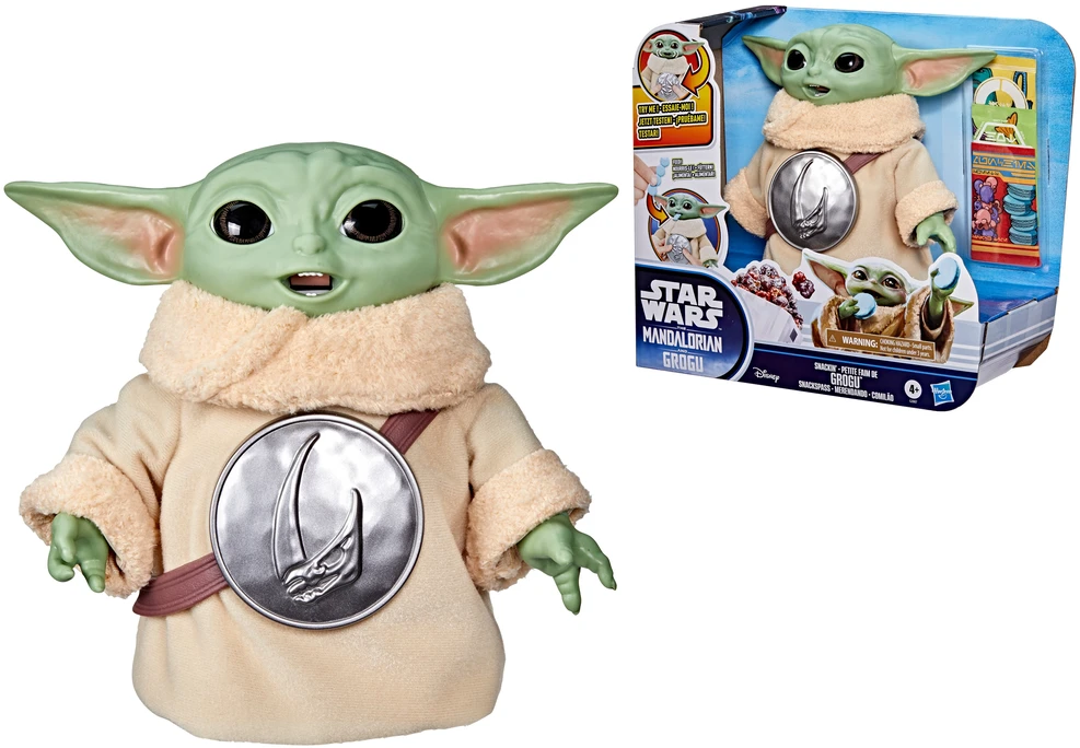 Star Wars Žvaigždžių karų figūrėlė „Snacking Grogu“ su aksesuaru 16,5 cm