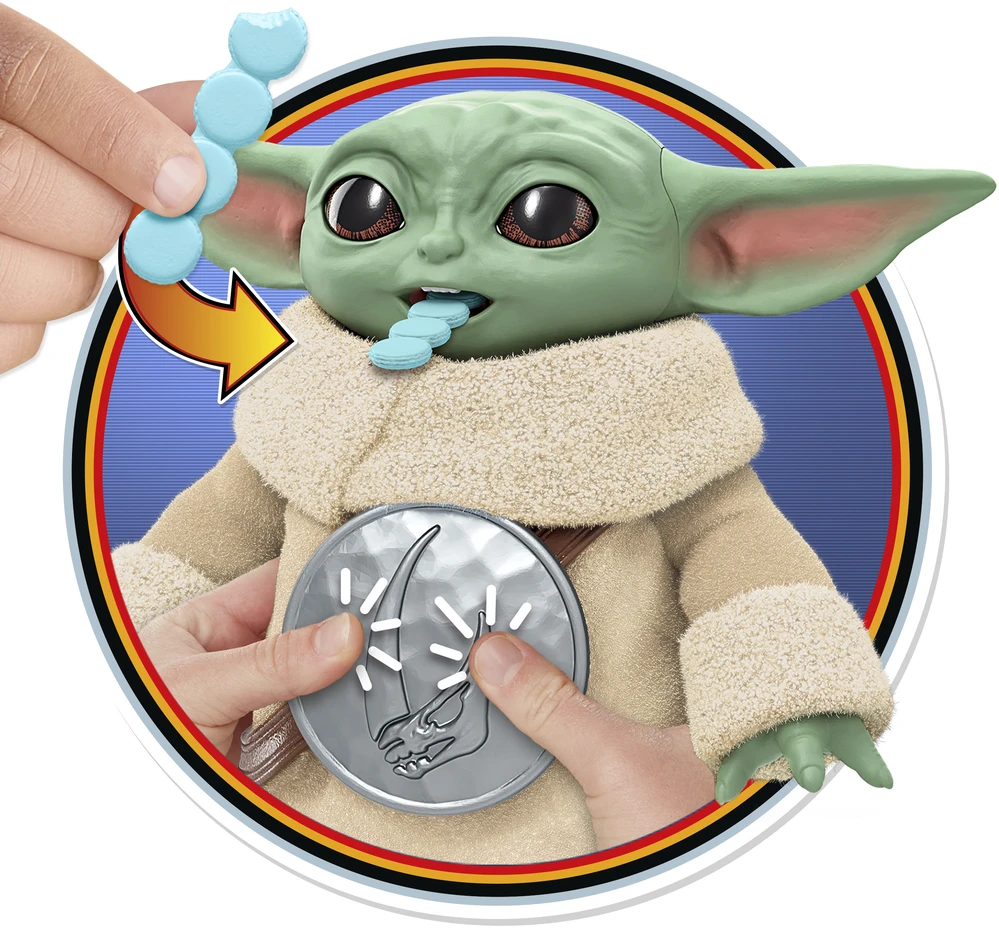 Star Wars Žvaigždžių karų figūrėlė „Snacking Grogu“ su aksesuaru 16,5 cm