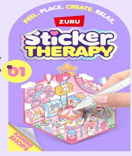 STICKER THERAPY Lipdukų rinkinys „Kawaii Kitties“, 80 vnt.