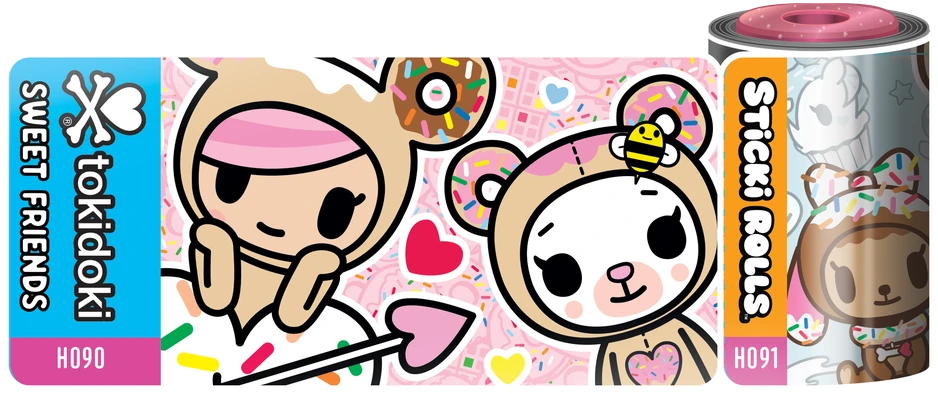 STICKI ROLLS Apyrankė su lipdukais "TOKI DOKI", uždaroje pakuotėje