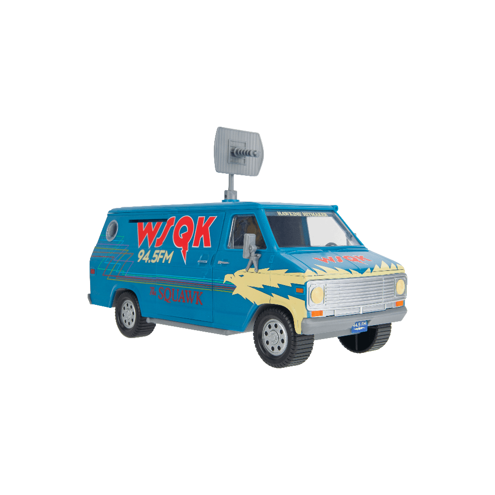 STRANGER THINGS figūrėlės ir transporto priemonės rinkinys – Styvas su SQWK furgonu ir aksesuarais