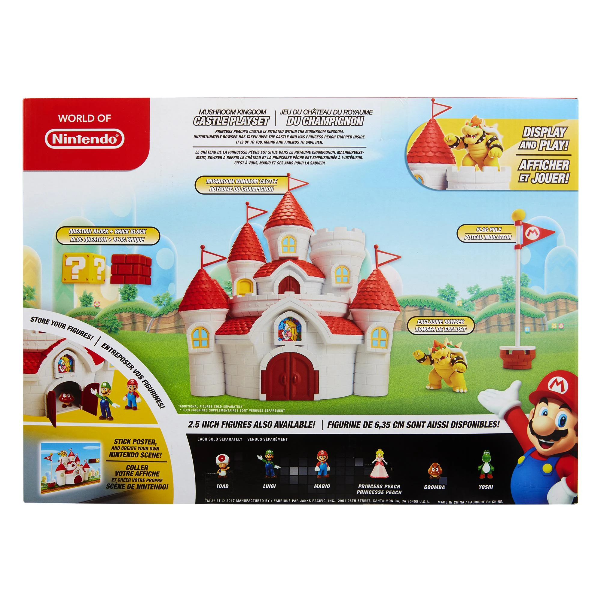 Jakks Pacific „Super Mario“ – Grybų karalystės pilies žaidimo rinkinys (58541-4L)