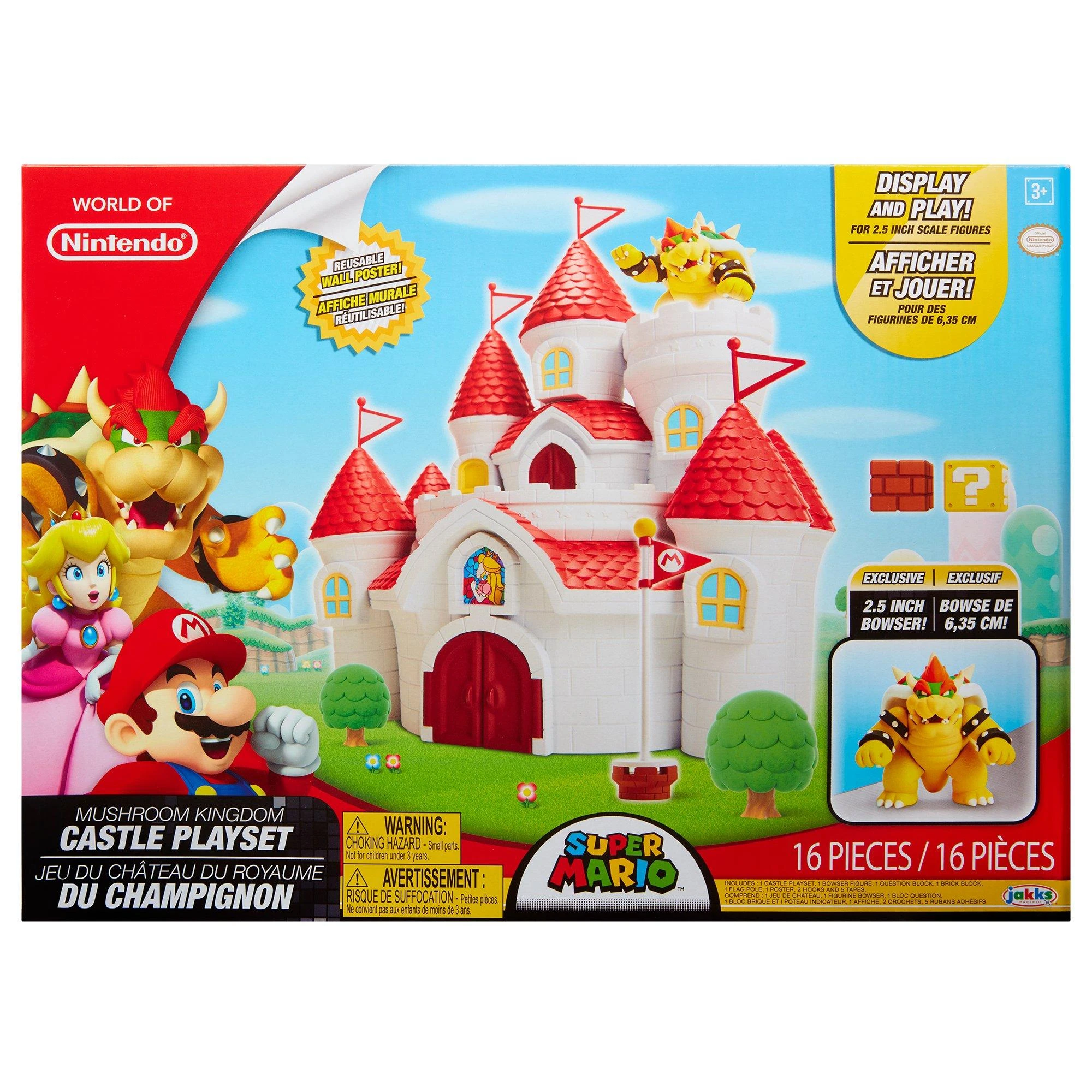 Jakks Pacific „Super Mario“ – Grybų karalystės pilies žaidimo rinkinys (58541-4L)