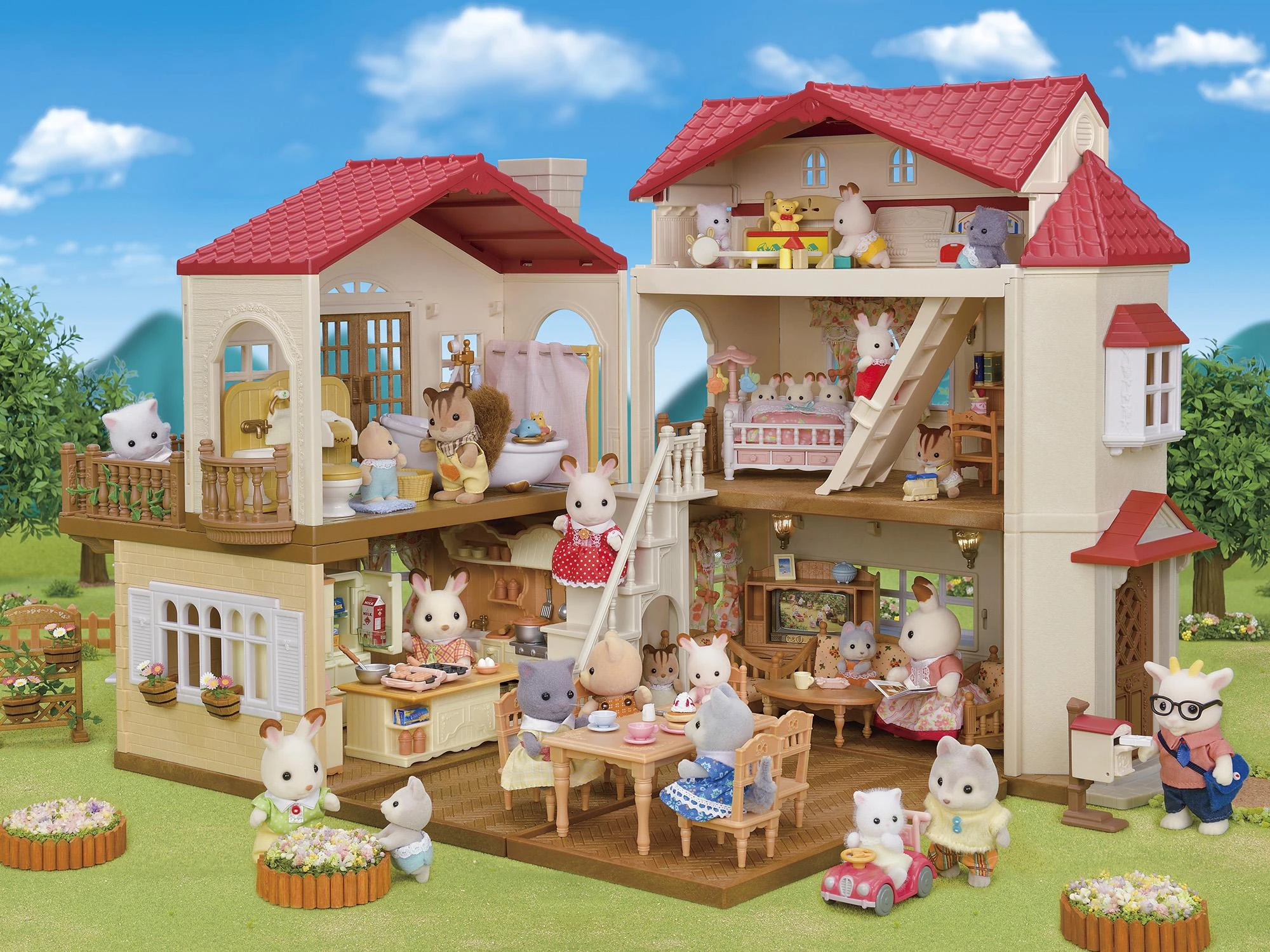 Sylvanian Families Kaimo namas su raudonu stogu aprašymas - Prekės nuotrauka