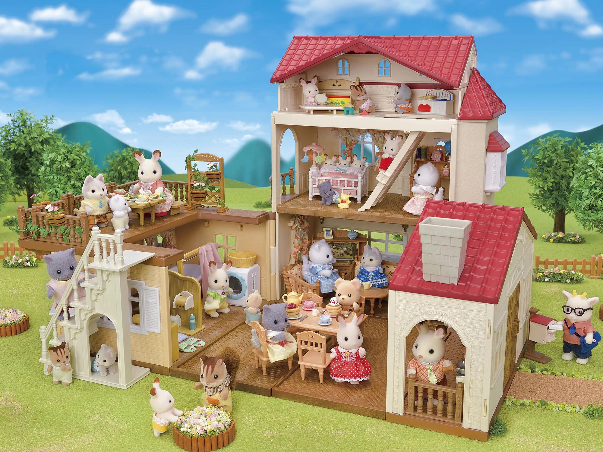 Sylvanian Families Kaimo namas su raudonu stogu
