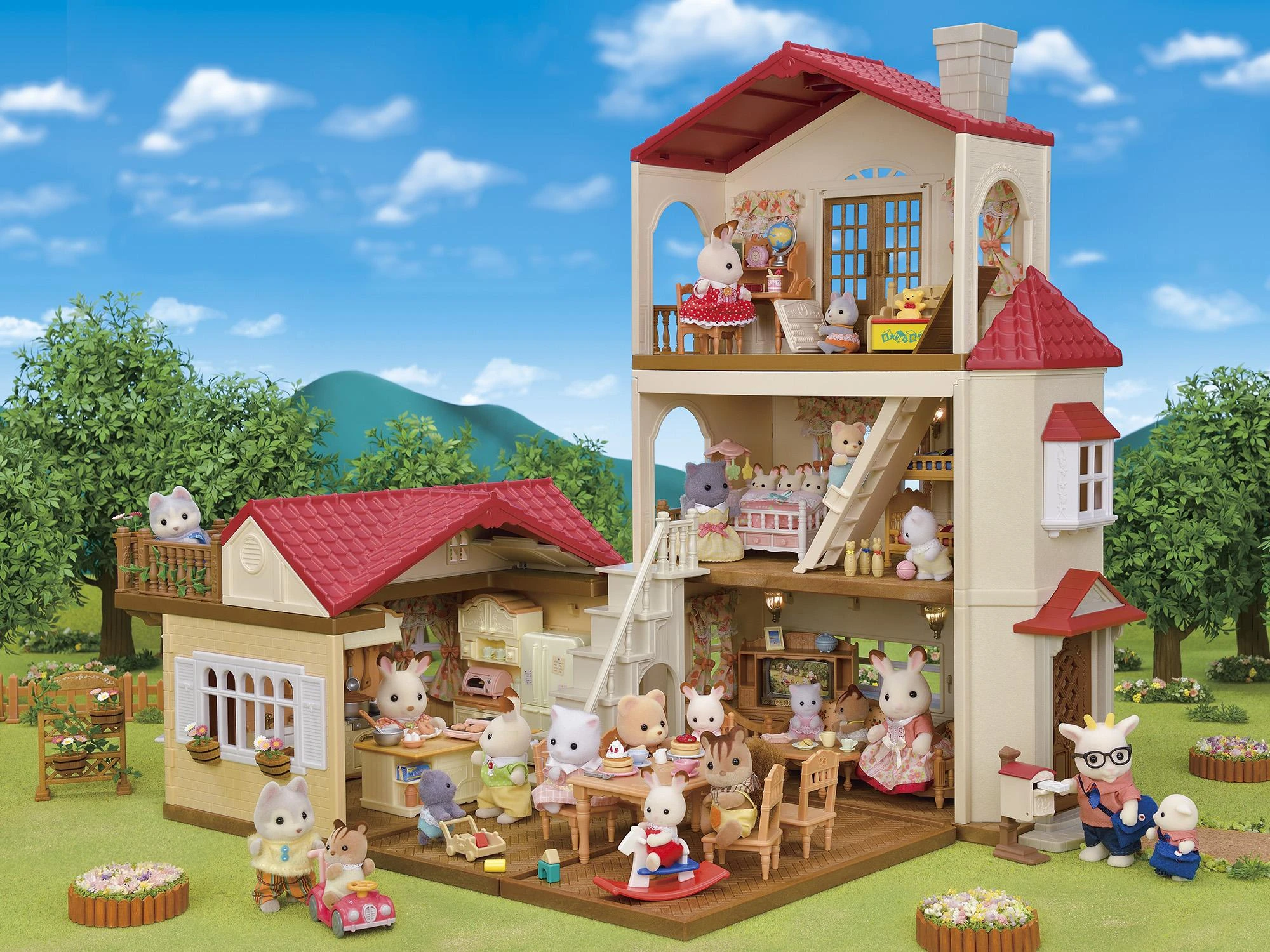Sylvanian Families Kaimo namas su raudonu stogu