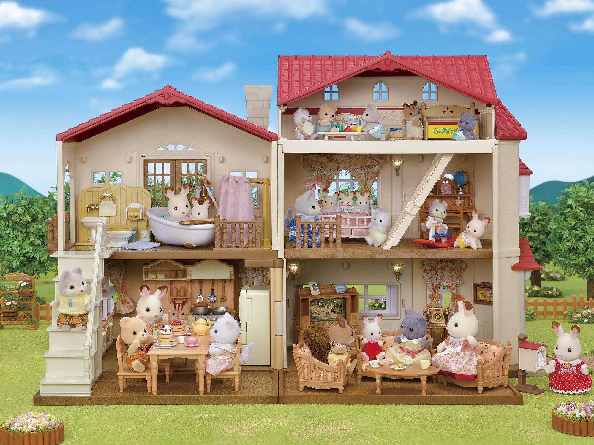 Sylvanian Families Kaimo namas su raudonu stogu