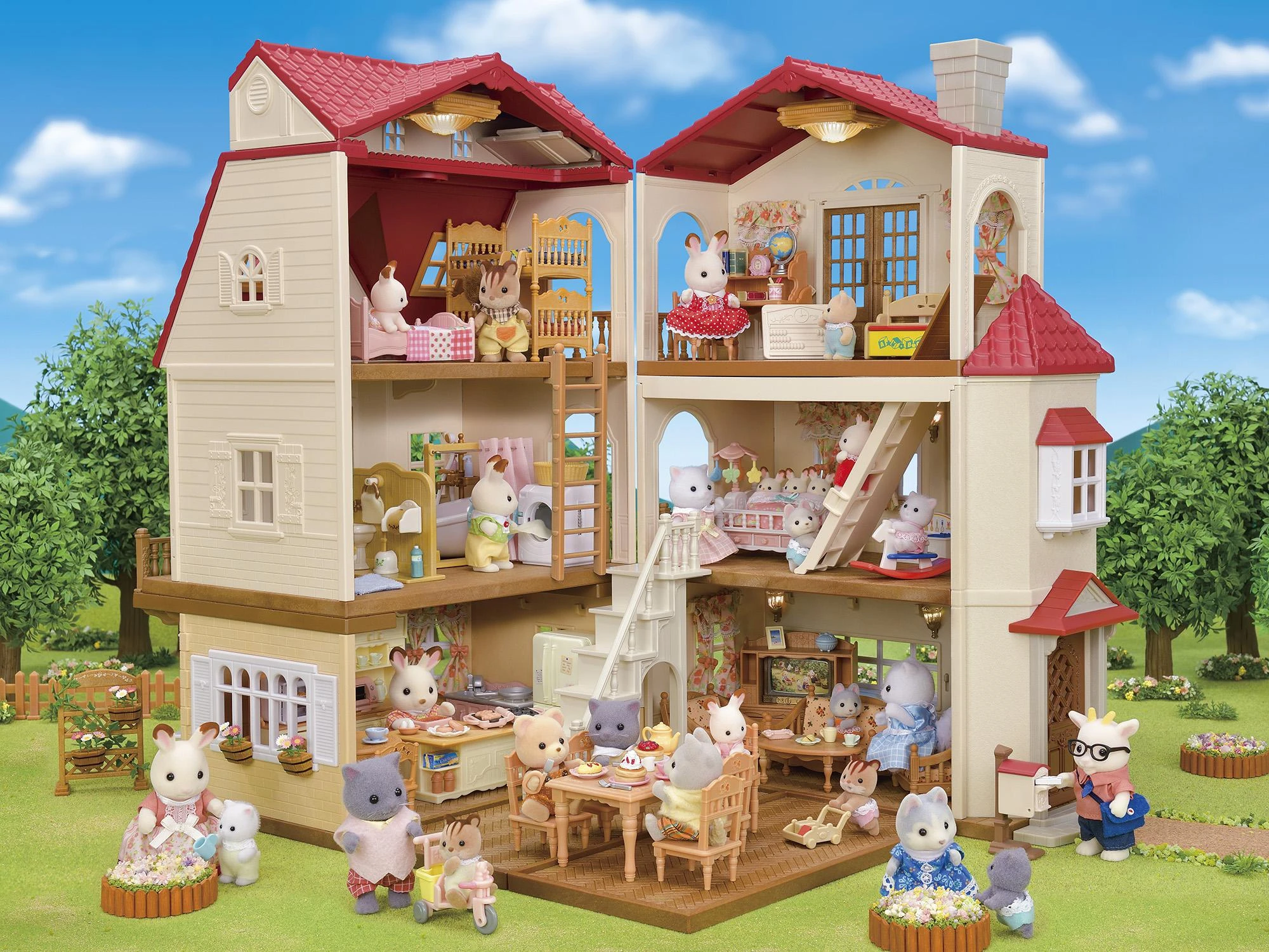 Sylvanian Families Kaimo namas su raudonu stogu