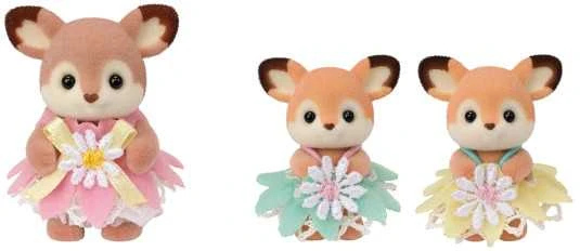 SYLVANIAN FAMILIES Mažyliai elniukai su gėlių sūpynėmis