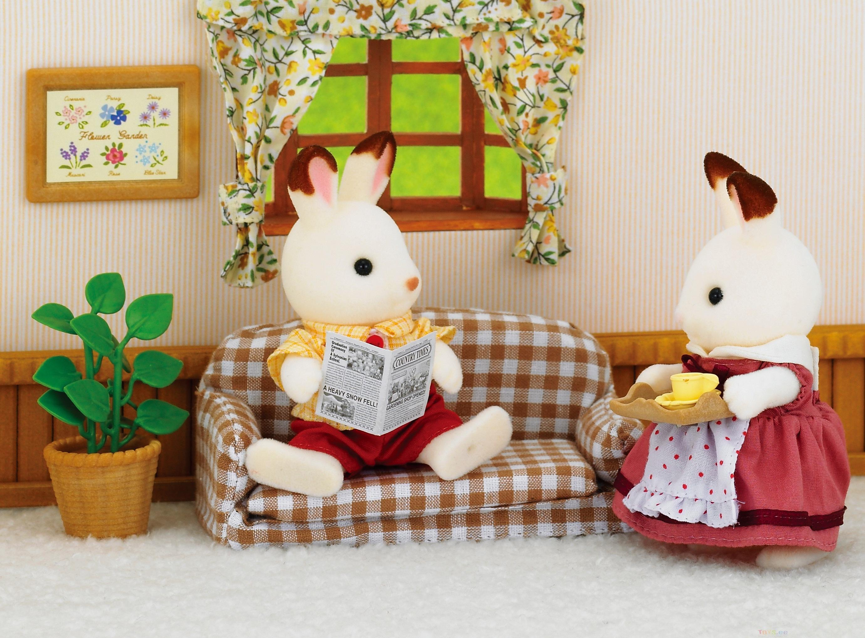 Sylvanian Families Triušis tėtis ir sofa