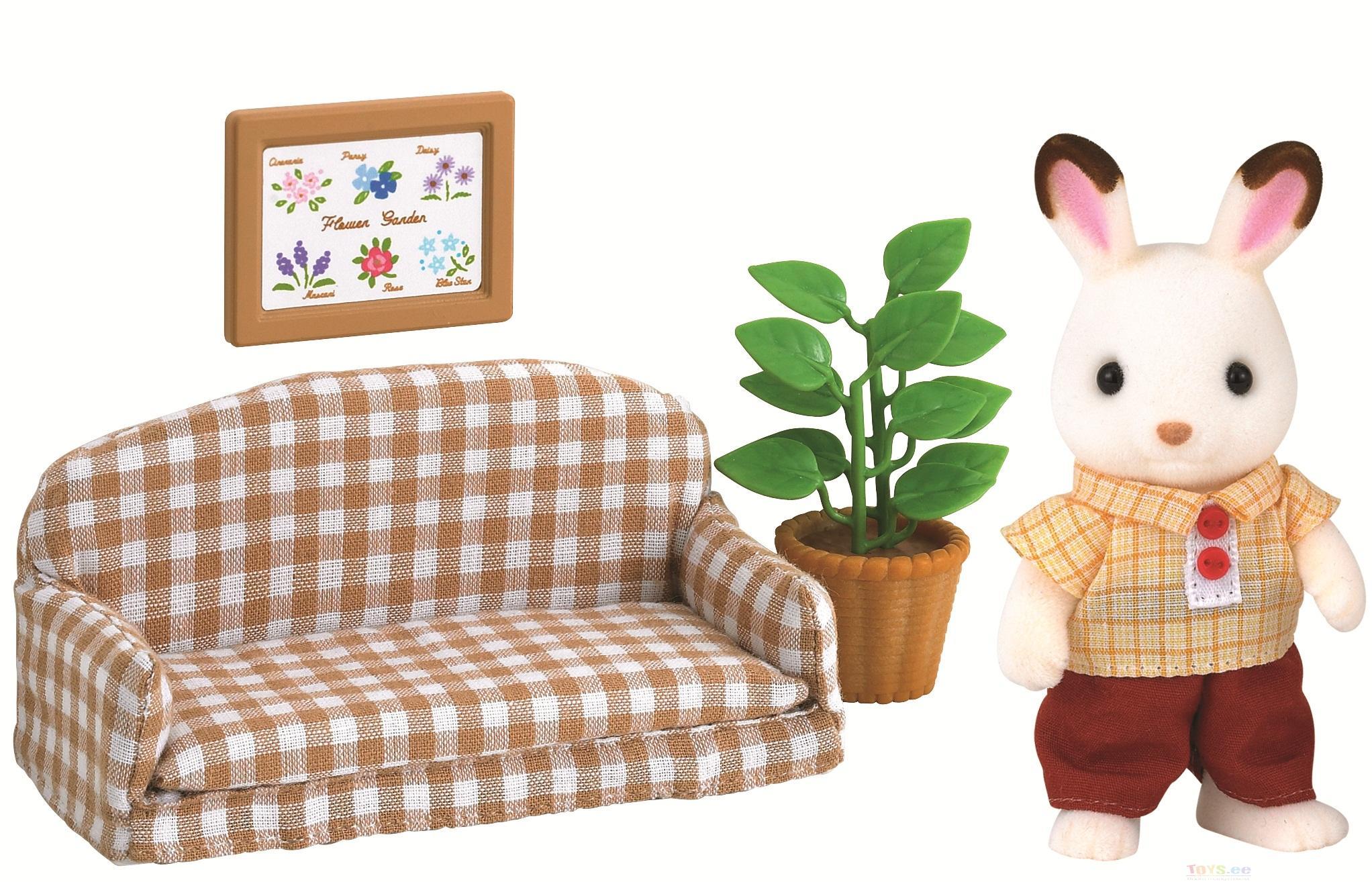 Sylvanian Families Triušis tėtis ir sofa