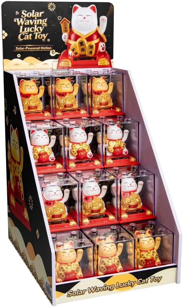 Sz Toys Mojuojantis sėkmės katinas, 8 cm
