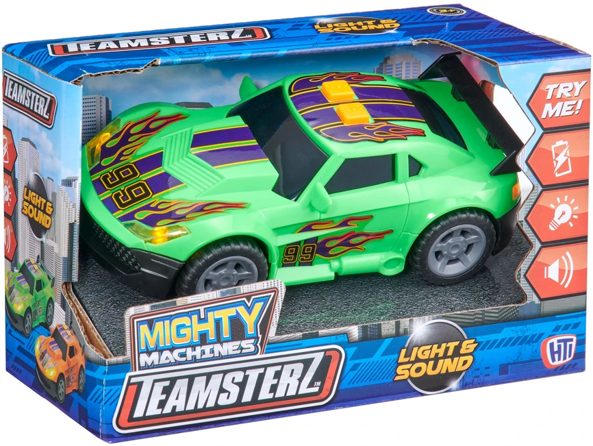 TEAMSTERZ MIGHTY MACHINES Gatvės automobilis su šviesomis ir garsais, 12,5 cm