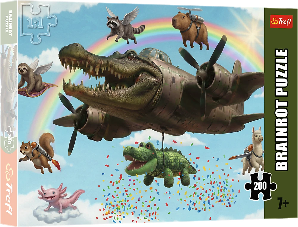 TREFL BRAINROT Dėlionė „Bombardino Crocodilo“, 200 det.