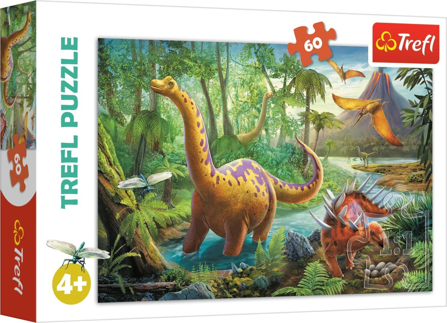 Trefl Dėlionė 60 vnt. - Dinozaurų kelionė aprašymas - Prekės nuotrauka