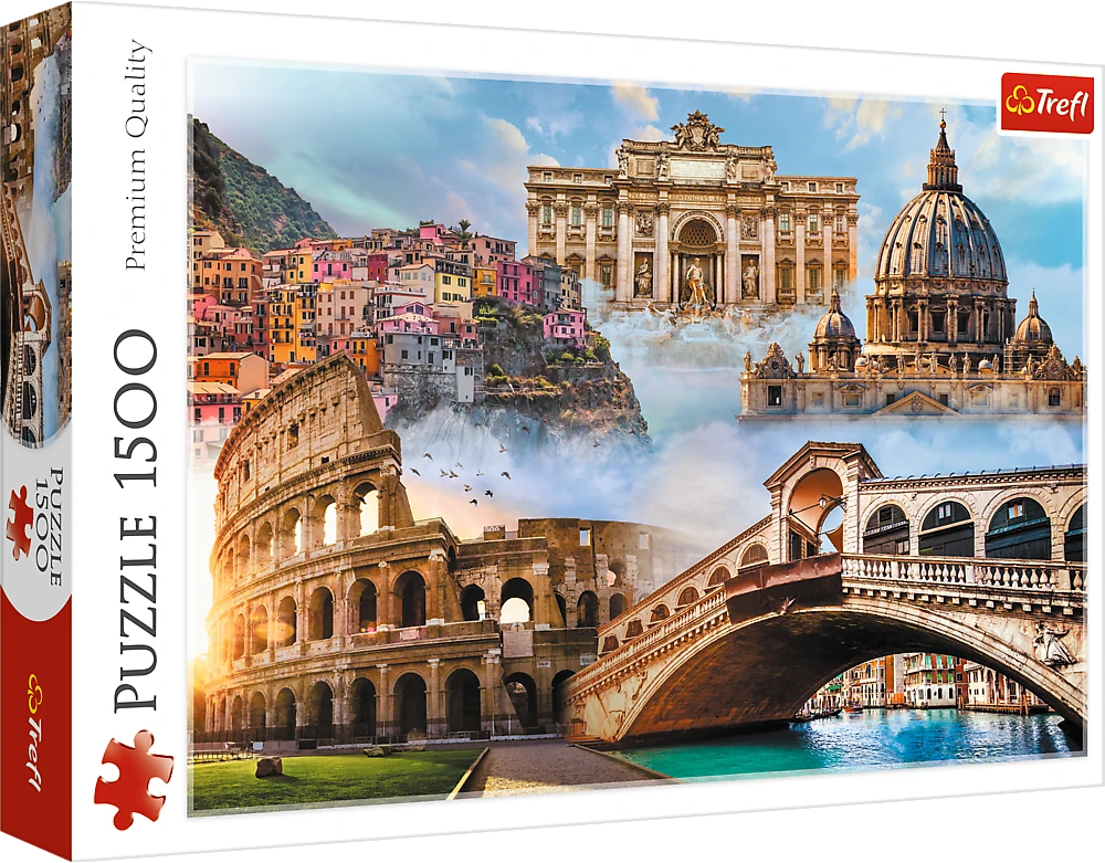 Trefl Dėlionė 1500 vnt. - Mėgstamiausios vietos Italijoje