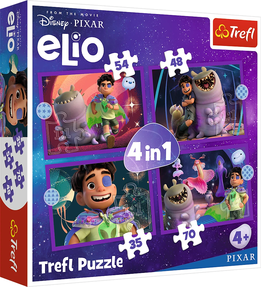 Dėlionė TREFL DISNEY ELIO 4 dėlionių rinkinys