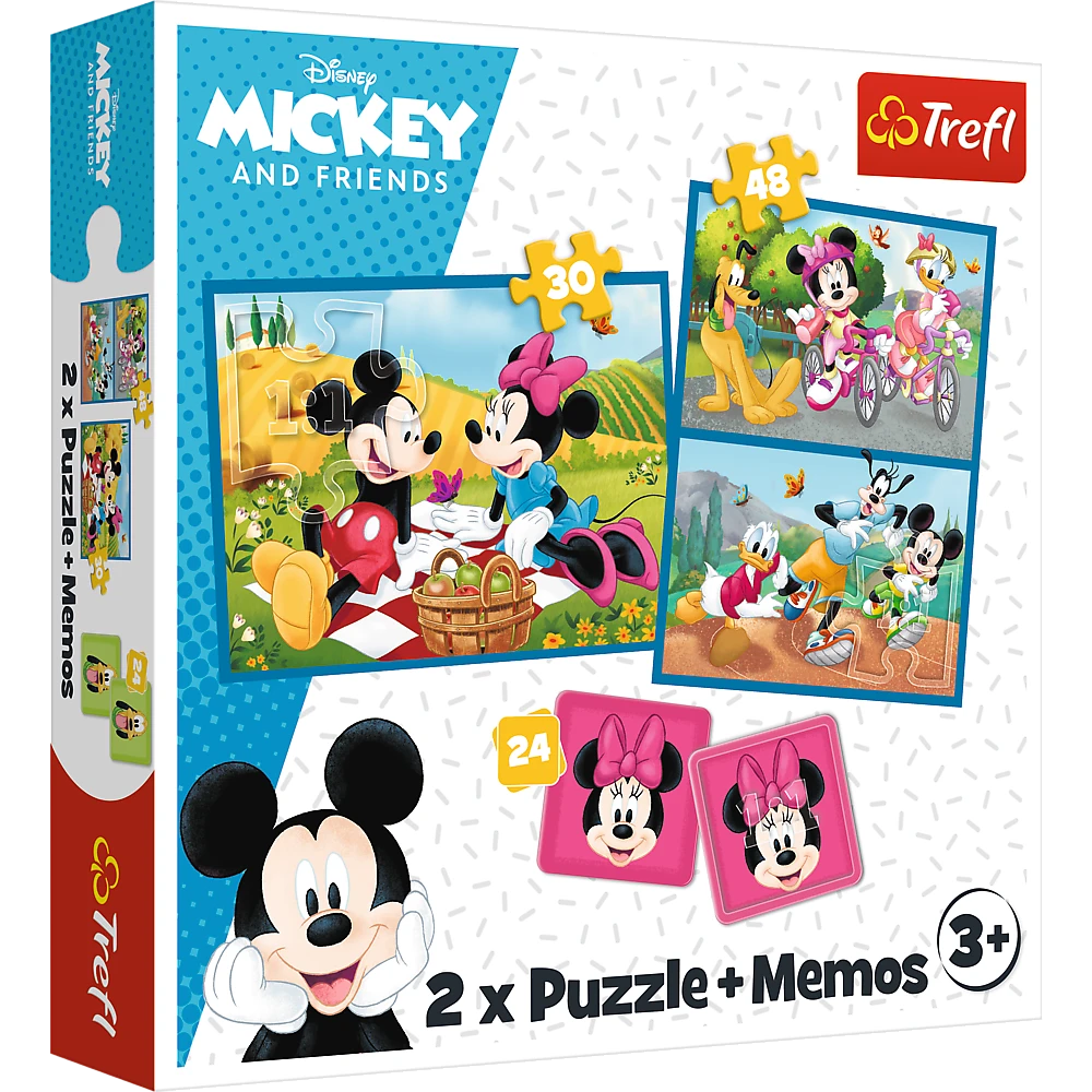 TREFL DISNEY „Peliukas Mikis" 30+ 48+ 24 memo kortelės dėlionė-žaidimas
