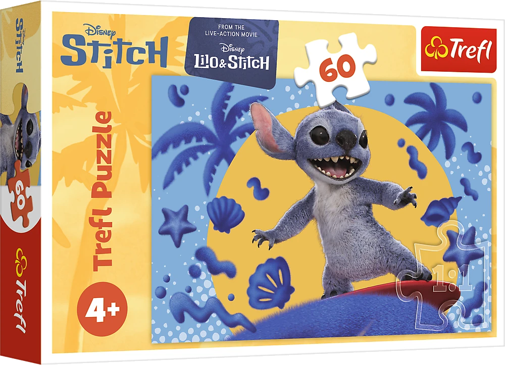 TREFL DISNEY STITCH Dėlionė „Diena su Stiču“, 60 det.