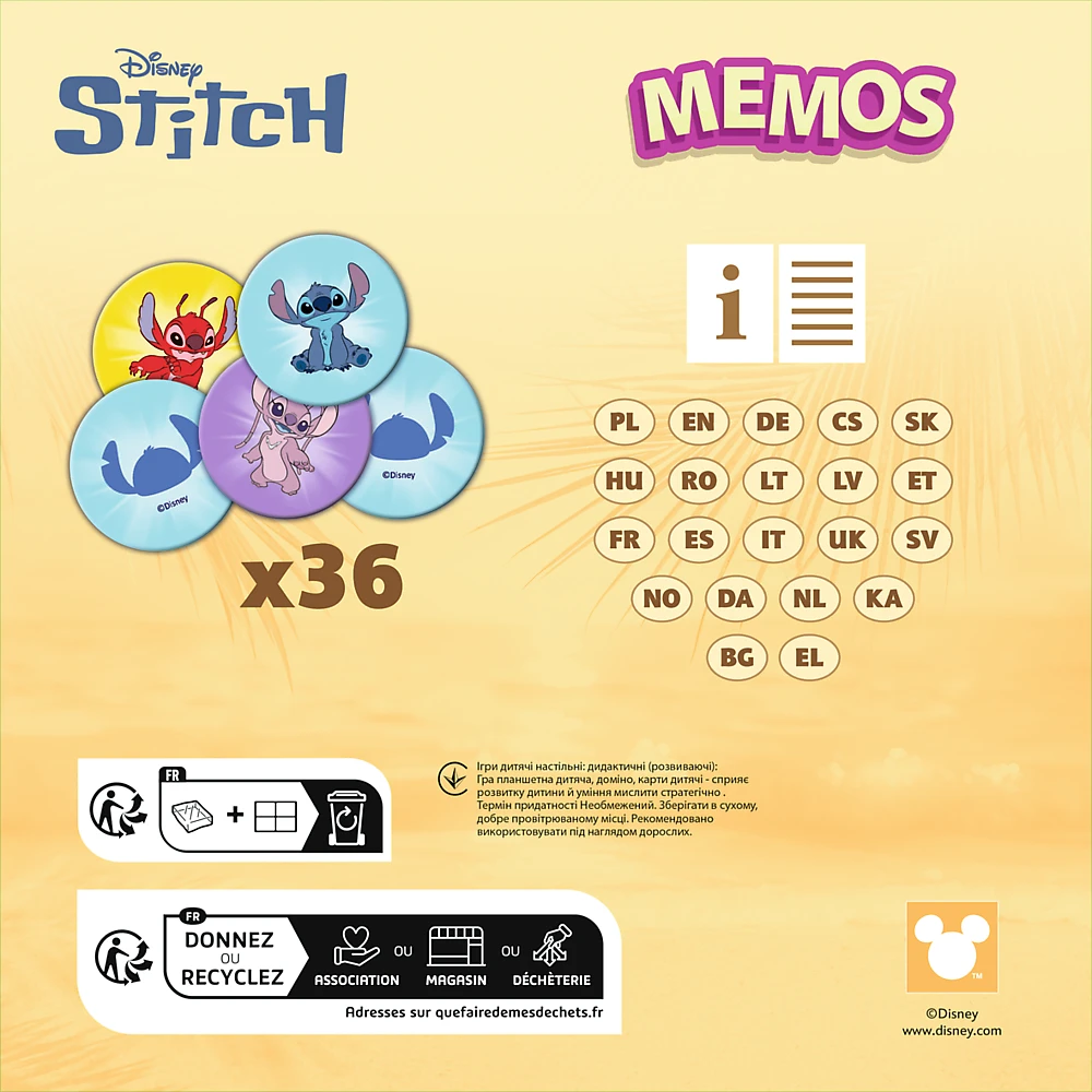 TREFL DISNEY STITCH Žaidimas Memo „Lilo & Stitch“