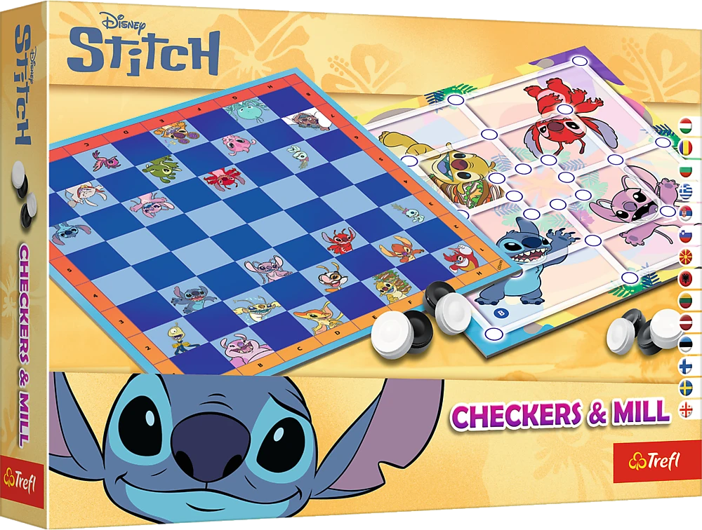 TREFL DISNEY STITCH Žaidimas „Šaškės ir malūnas“