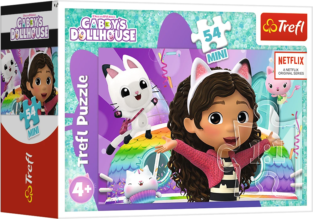 Gabby's Dollhouse GABBY´S DOLLHOUSE TREFL mini dėlionė, 54 det.