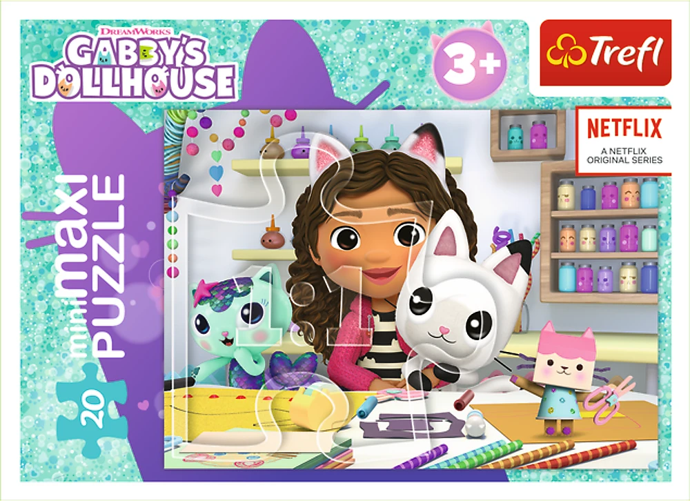 Gabby's Dollhouse GABBY´S DOLLHOUSE TREFL mini maxi dėlionė 20 det.