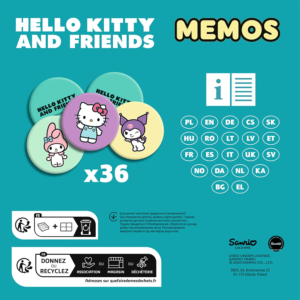 Dėlionė TREFL HELLO KITTY Žaidimas Memo „Hello Kitty“