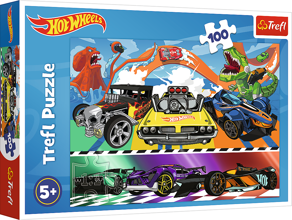 Trefl Dėlionė 100 vnt. - Hot Wheels aprašymas - Prekės nuotrauka