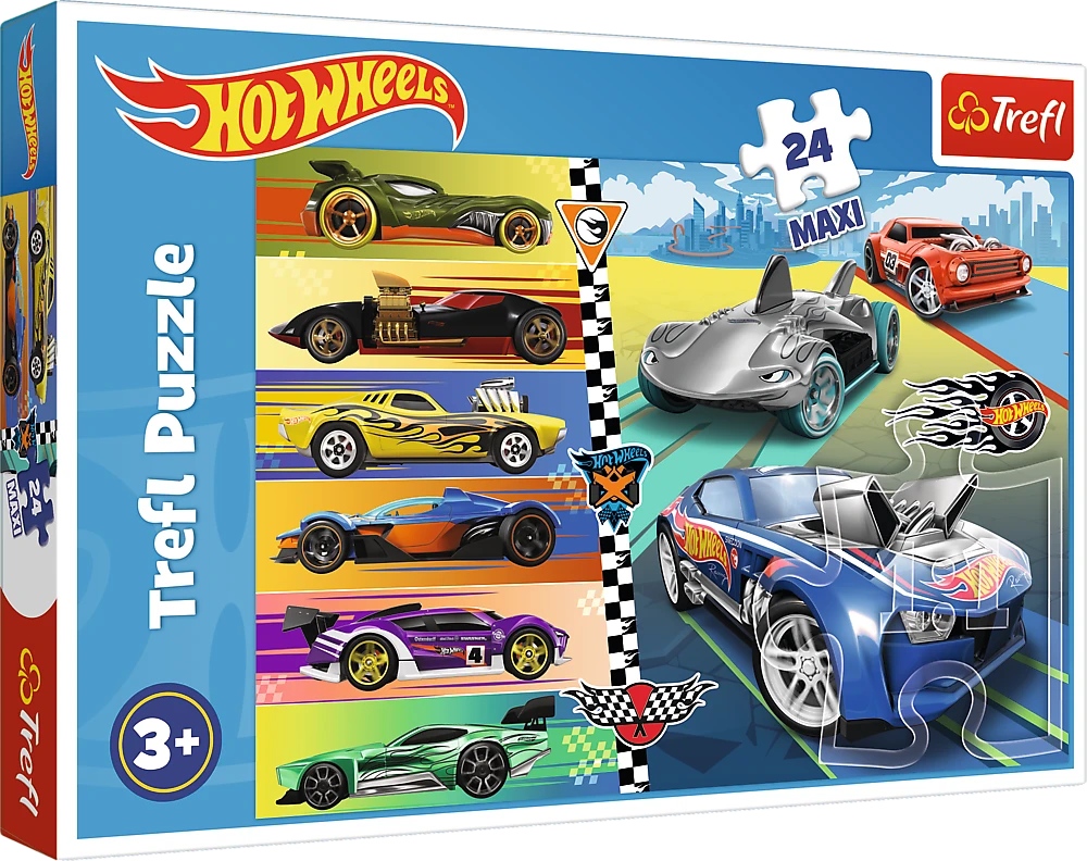 Trefl Dėlionė 24 vnt. - Hot Wheels aprašymas - Prekės nuotrauka