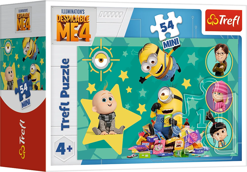 TREFL MINIONS mini dėlionė, 54 det.