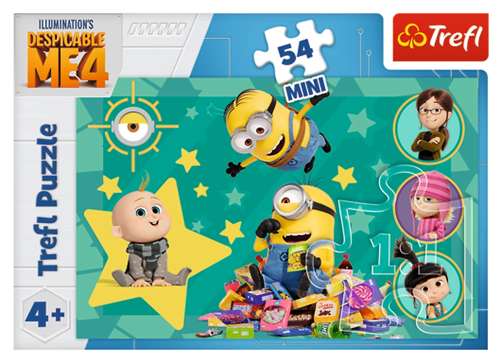 TREFL MINIONS mini dėlionė, 54 det.