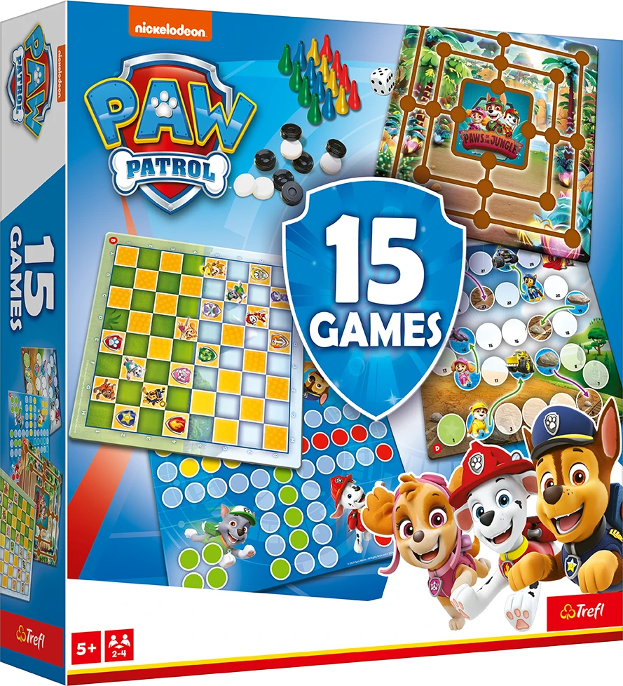 TREFL PAW PATROL 15 in 1 žaidimas „Šuniukai-patruliai“