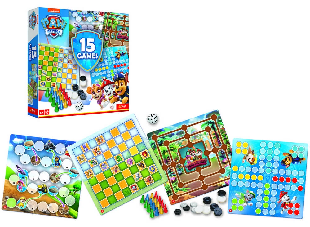 TREFL PAW PATROL 15 in 1 žaidimas „Šuniukai-patruliai“
