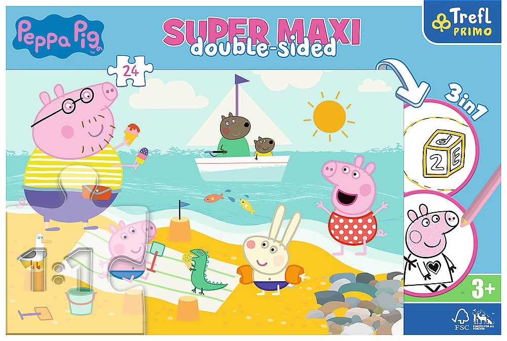Peppa Pig TREFL Super maxi dėlionė, 24 det.