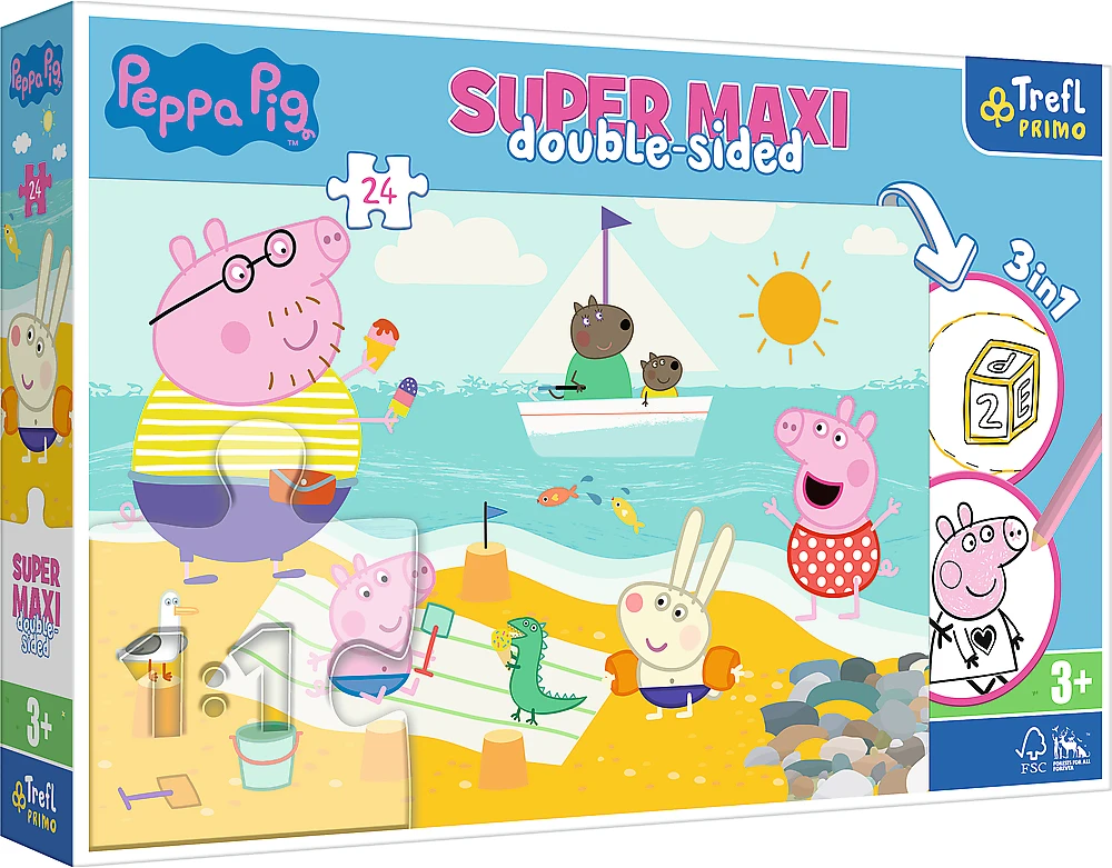 Peppa Pig TREFL Super maxi dėlionė, 24 det.