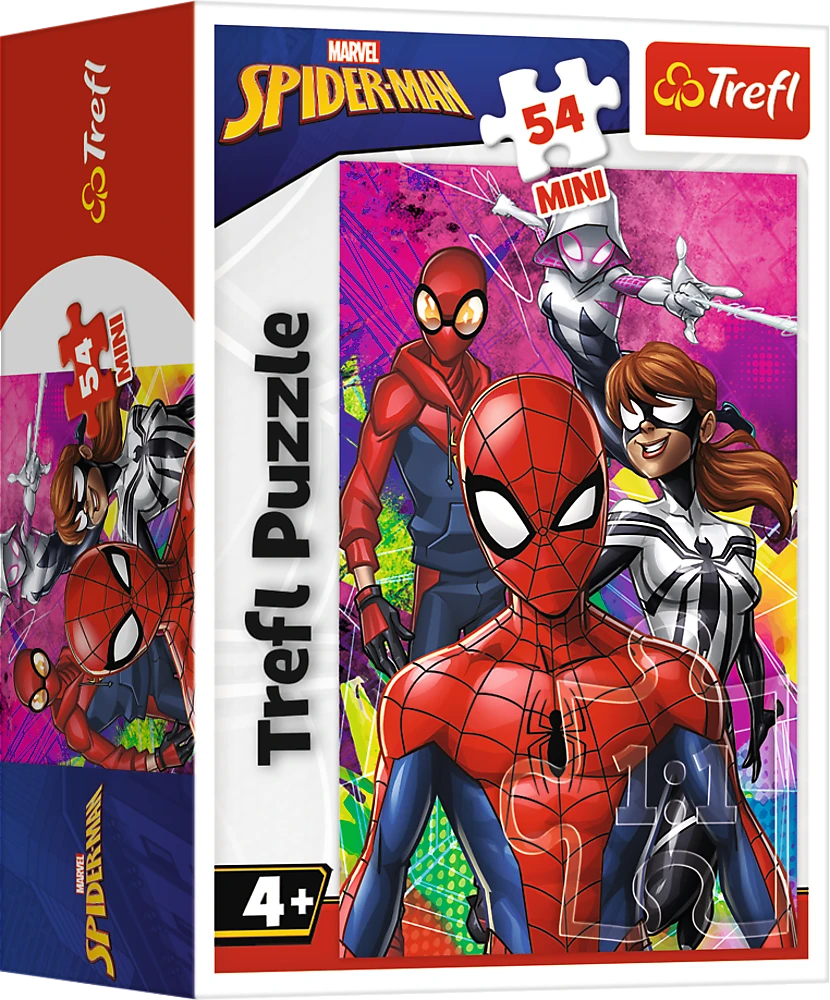 TREFL SPIDER-MAN mini dėlionė „Žmogus-voras“ 54 det.
