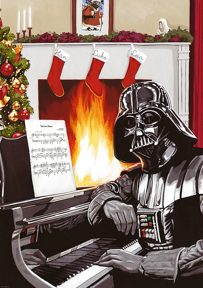 TREFL STAR WARS Premium Plus Dėlionė „Kalėdos su Dartu Veideriu“ 1000 det.