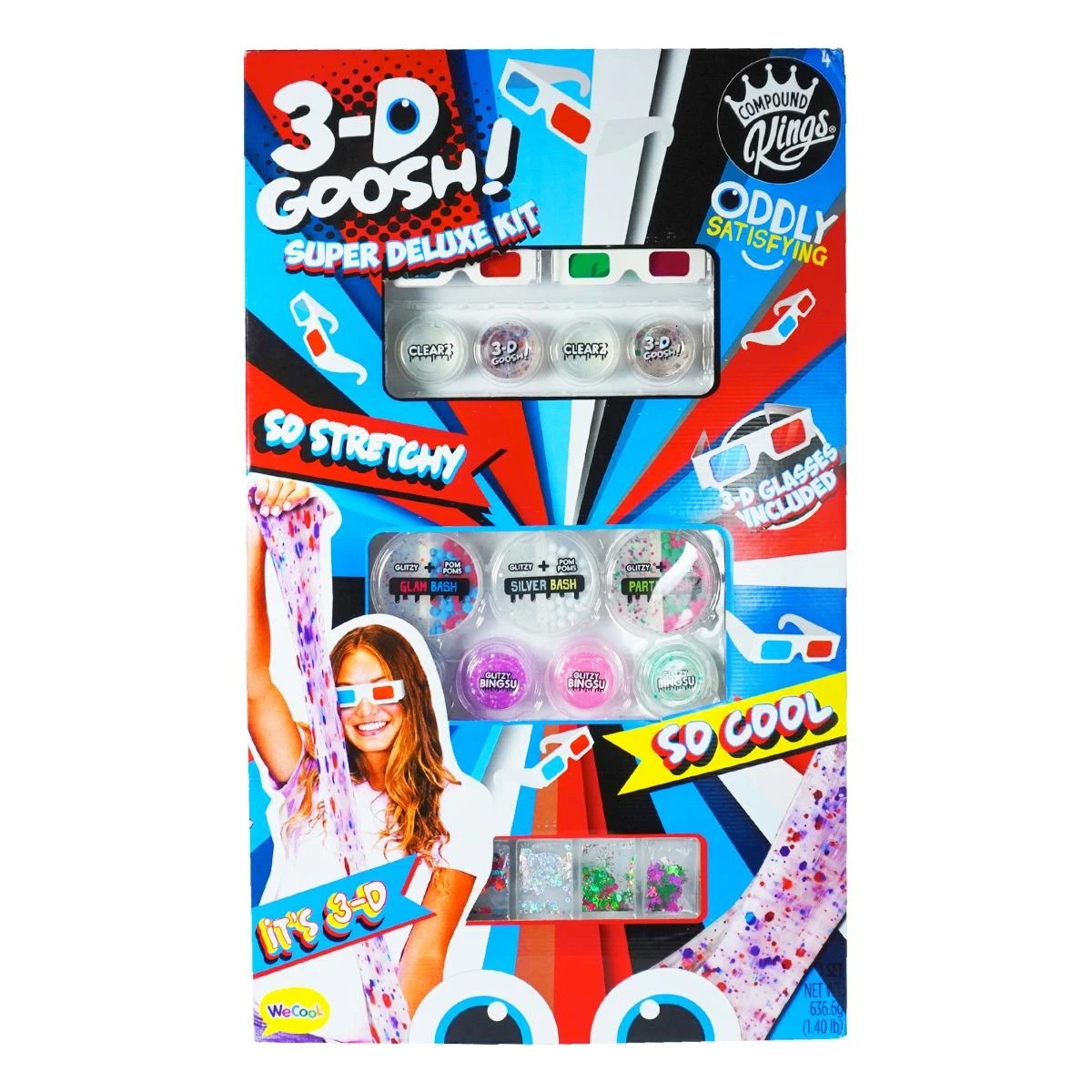 WECOOL 3D super didelis gleivių rinkinys,90 cm dovanų dežutėje