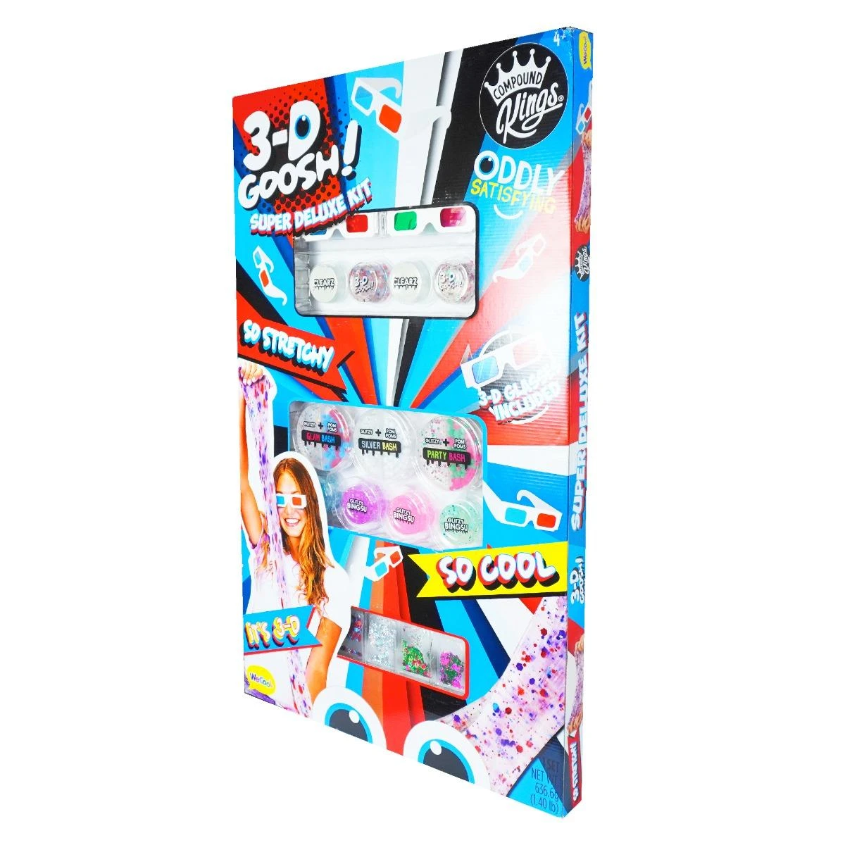 WECOOL 3D super didelis gleivių rinkinys,90 cm dovanų dežutėje