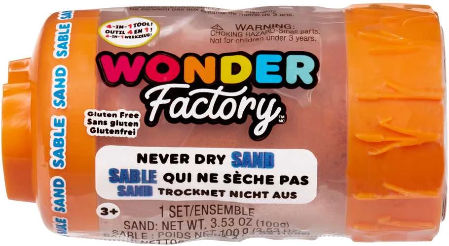 WONDER FACTORY NEVER DRY Kinetinis smėlis, 1 vnt.