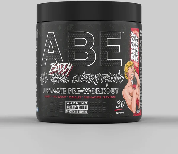 Applied Nutrition ABE All Juodas Everything Pre-Workout 375 g. (Mėlyna Raspberry skonis)