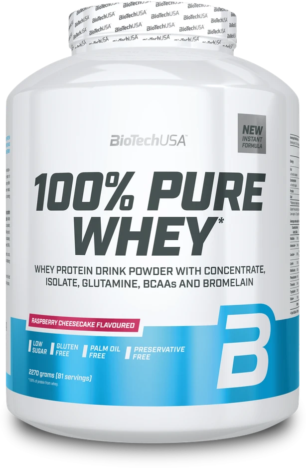 Biotech 100% Pure Whey 2270 g. (Strawberries skonis)
