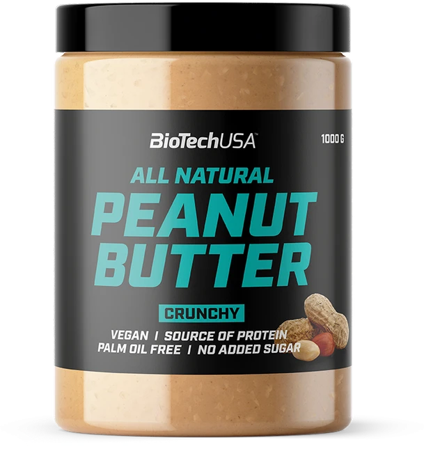 Biotech All Natural Peanut Butter, (žemės riešutų kremas) 1000 g (Kreminis)