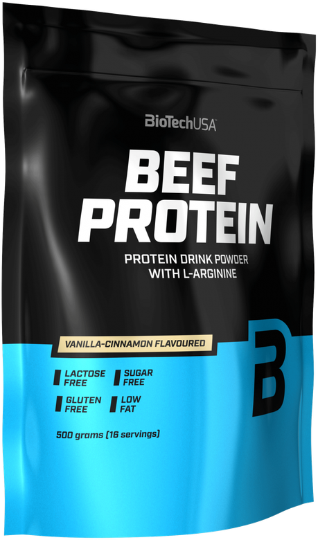 Biotech Beef Protein 500g. (Vanilla cinnamon skonis )