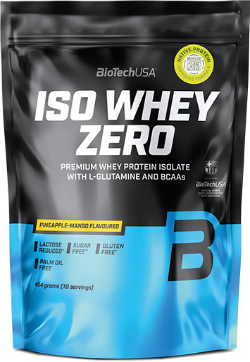 Biotech Iso Whey Zero 454 g. (Juodas Biscuit skonis )