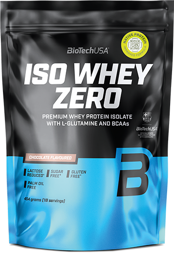 Biotech Iso Whey Zero 454 g. (Juodas Biscuit skonis )