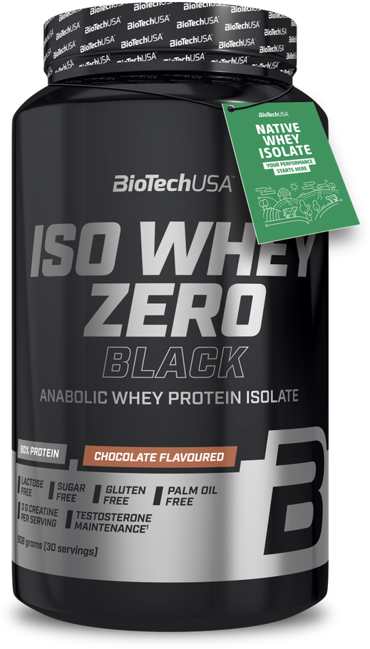 Biotech Iso Whey Zero Juodas 908 g. (Vanilla skonis )