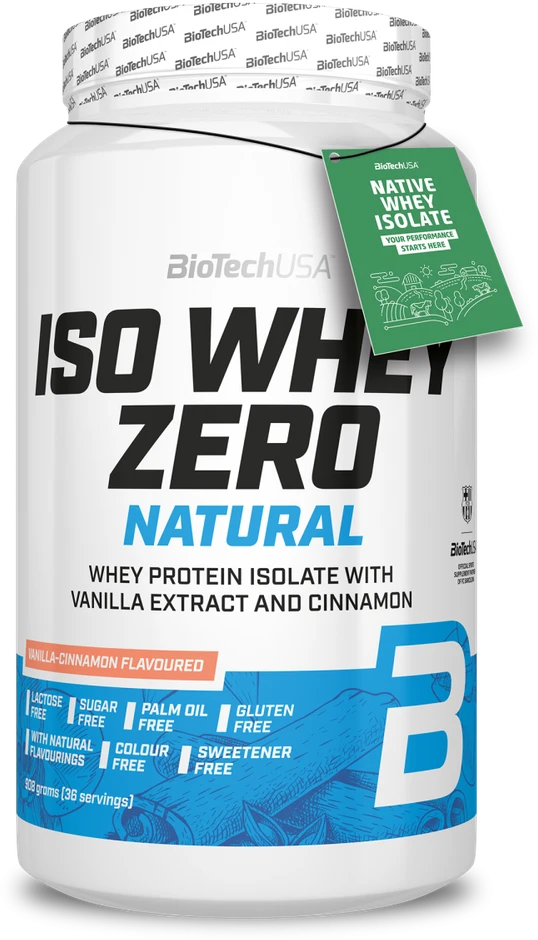 Biotech Iso Whey Zero Natural 908 g. (Vanilla-Cinnamon skonis )